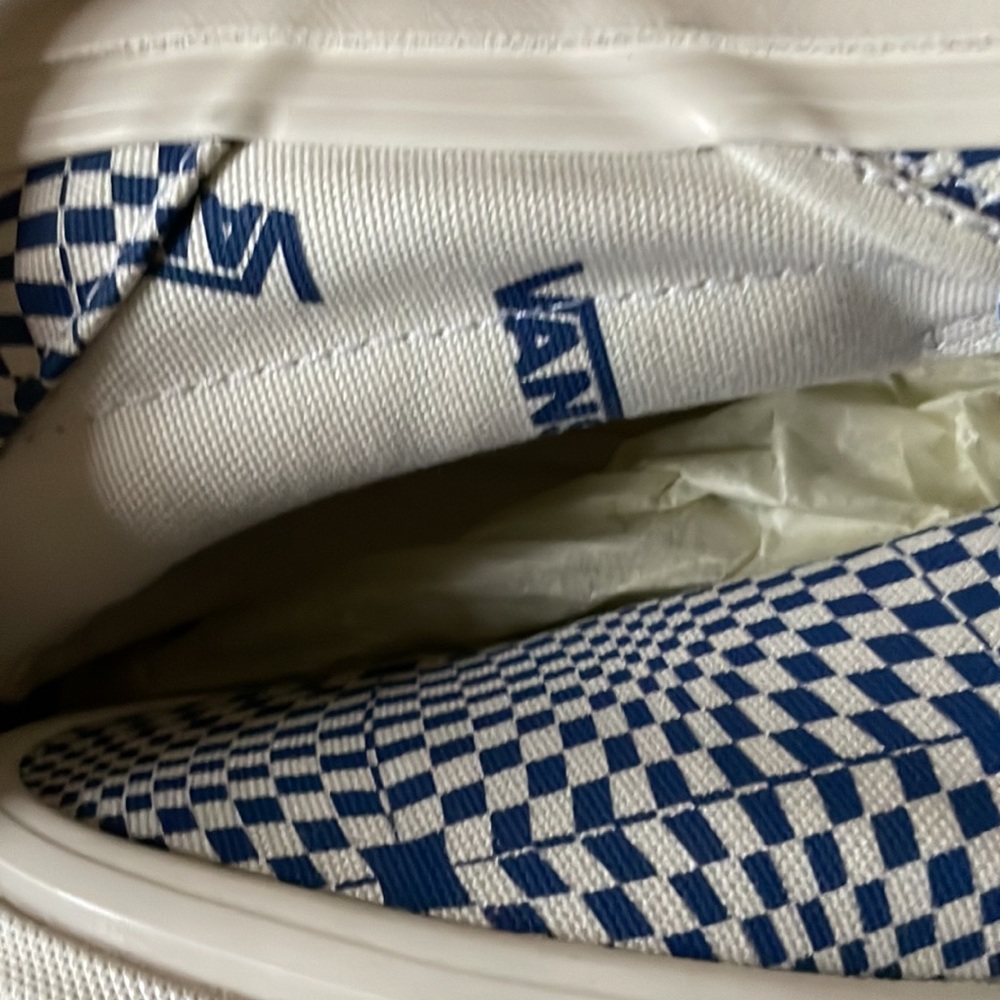 Vans Vault OG classic slip on LX optical in blue and marshmallow - Picture 2 of 3
